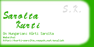 sarolta kurti business card