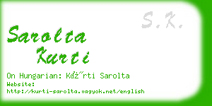 sarolta kurti business card